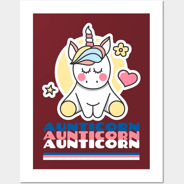 Aunticorn Aunticorn Aunticorn Wall Art by StylishPrinting